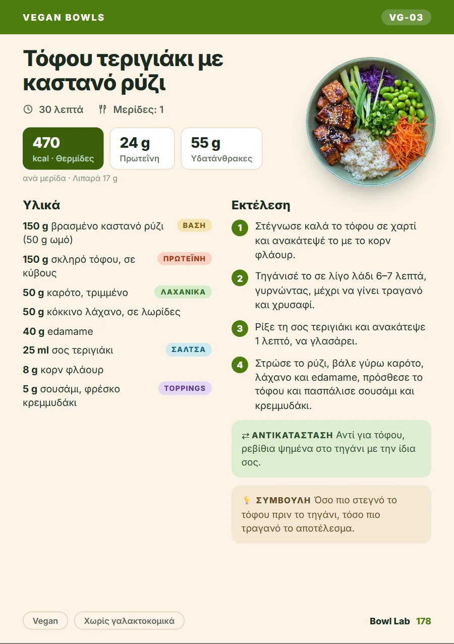 Σελίδα συνταγής από την ενότητα Vegan